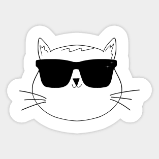 Cool Cat Father's Day Gift Sticker